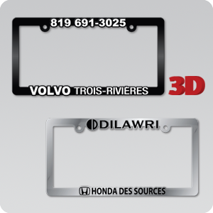 3D LICENCE PLATE FRAME