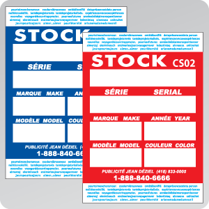 STOCK CARD - WINDSHIELD