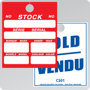 STOCK CARD - REARVIEW MIRROR